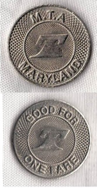 Token - MTA Maryland - Nickel-Silver